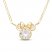 Children's Minnie Mouse Pink Cubic Zirconia Necklace 14K Yellow Gold 13"