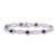 Amethyst Bracelet Diamond Accents Sterling Silver