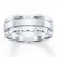 Men's Wedding Band 10K White Gold 8mm