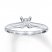 Diamond Solitaire Ring 1/3 Carat Princess-Cut 14K White Gold