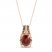 Le VIan Garnet Necklace 1/2 ct tw Diamonds 14K Strawberry Gold 18"