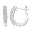 Diamond Hoop Earrings 1/4 ct tw Round-cut 14K White Gold