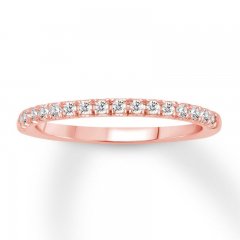 Diamond Wedding Band 1/4 ct tw Round-cut 14K Rose Gold