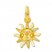 Sun Charm 14K Yellow Gold