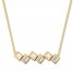 Bezel-set Diamond Necklace 1/4 ct tw Baguette 10K Yellow Gold