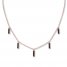 Black Diamond Choker Necklace 1/6 ct tw 10K Rose Gold