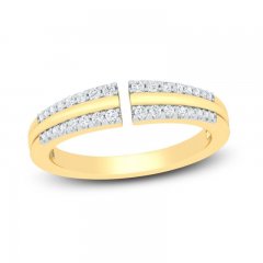 Diamond Deconstructed Ring 1/5 ct tw Round-cut 10K Yellow Gold