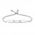 Diamond Paperclip Bolo Bracelet Sterling Silver