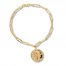 Medallion Bracelet 14K Yellow Gold 7.25 Length