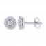 Diamond Earrings 1/2 ct tw Round-cut 10K White Gold