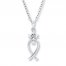 Cross Necklace Diamond Accent Sterling Silver