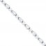 Heart Bracelet 14K White Gold