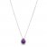 Le Vian Amethyst & Diamond Necklace 1/8 ct tw 14K Vanilla Gold 18"