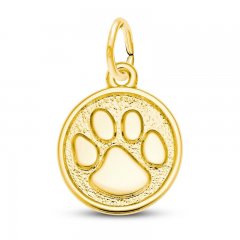 Paw Print Charm 14K Yellow Gold