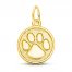 Paw Print Charm 14K Yellow Gold