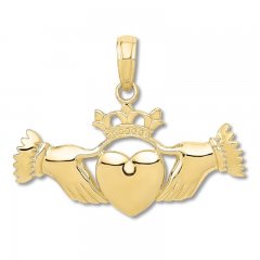 Claddagh Charm 14K Yellow Gold