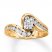 Diamond Engagement Ring 3/4 ct tw Round-cut 14K Two-Tone Gold