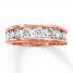 Diamond Wedding Band 1-1/2 ct tw Round-cut 14K Rose Gold