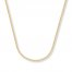 Wheat Chain Necklace 14K Yellow Gold 30" Length