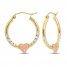 Hoop Earrings 14K Tri-Tone Gold 20mm