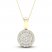 Multi-Diamond Necklace 1/2 ct tw Round-Cut 10K Yellow Gold 18"