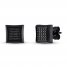 Men's Black Diamond Earrings 1/4 ct tw Stainless Steel