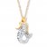 Mermaid Necklace 1/10 ct tw Diamonds 14K Yellow Gold