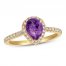 Le Vian Amethyst & Diamond Ring 1/3 ct tw 14K Honey Gold