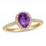 Le Vian Amethyst & Diamond Ring 1/3 ct tw 14K Honey Gold