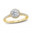 Diamond Engagement Ring 7/8 ct tw Round-cut 14K Yellow Gold