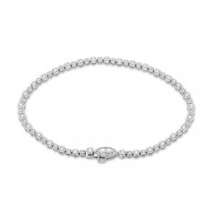 Forever Connected Diamond Bracelet 1 ct tw Round-Cut 10K White Gold 7.25"