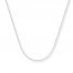 Cable Chain Necklace 14K White Gold 16" Length