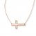 Sideways Cross Necklace 14K Rose Gold