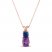 Le Vian Amethyst & Iolite Necklace 1/15 ct tw Diamonds 14K Strawberry Gold