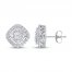 Diamonds Stud Earrings 1 ct tw 10K White Gold