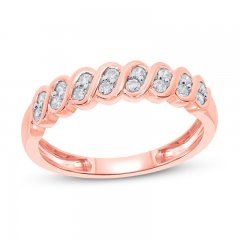 Diamond Anniversary Ring 1/4 ct tw 10K Rose Gold