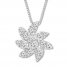 Diamond Necklace 1/4 ct tw Round-cut 10K White Gold