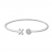 "XO" Bangle Bracelet 1/20 ct tw Diamonds Sterling Silver