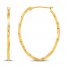 Twisted Hoop Earrings 14K Yellow Gold