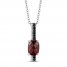 Disney Treasures 101 Dalmatians Garnet Necklace 1/10 ct tw Black and White Diamonds Sterling Silver