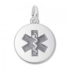 Medical Alert Charm Sterling Silver