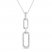 Diamond Paperclip Necklace Sterling Silver 18"