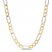 Men's Figaro Chain Necklace 10K Two-Tone Gold 22.25"