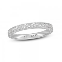 Neil Lane Diamond Wedding Band 1/20 ct tw Round-cut 14K White Gold