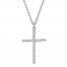 Diamond Cross Necklace 1/4 ct tw Round-cut 10K White Gold