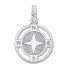 Compass Charm Sterling Silver