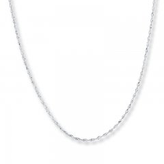 Singapore Chain 14K White Gold 16" Length