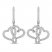 Joining Hearts Dangle Diamond Earrings 1/2 ct tw 10K White Gold