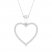 Diamond Heart Necklace 1/4 ct tw Round-Cut 10K White Gold 18"