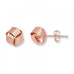 Love Knot Earrings 14K Rose Gold